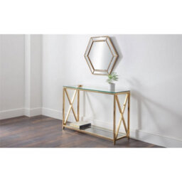 Ashfield Gold Chrome Frame Console Table - thumbnail 1