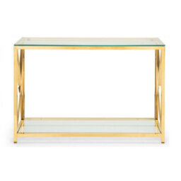 Ashfield Gold Chrome Frame Console Table - thumbnail 2