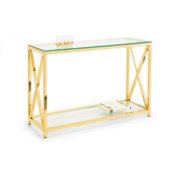 Ashfield Gold Chrome Frame Console Table - thumbnail 3