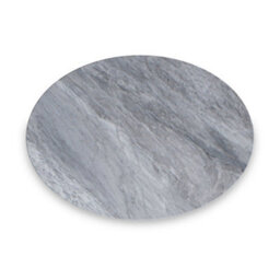 Pimlico Grey Marble Oval C Side Table - Gold Metal Frame - By Roseland Furniture - thumbnail 2