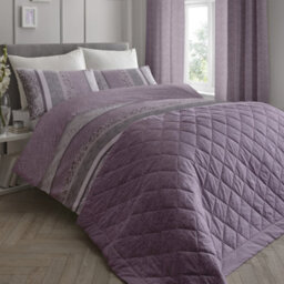 Dreams & Drapes Hanworth Hand Drawn Leaves Fronds And Fauna Design Quilted Bedspread - thumbnail 2