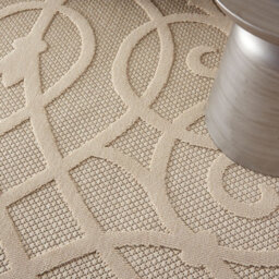 Cozumel Czm04 Easy To Clean Stain Resistant Modern Optical 3D Abstract Cream Outdoor Rug For Patio & Garden-122Cm X 183Cm - thumbnail 4
