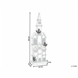 Beliani Christmas Decoration Led Nilaka House 85 Cm Light Brown - thumbnail 3