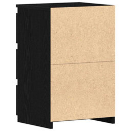 Berkfield Nightstand In Black Oak - 40X35X62.5 Cm, Made From Engineered Wood - thumbnail 6