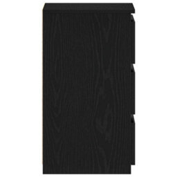 Berkfield Nightstand In Black Oak - 40X35X62.5 Cm, Made From Engineered Wood - thumbnail 8