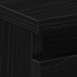 Berkfield Nightstand In Black Oak - 40X35X62.5 Cm, Made From Engineered Wood - thumbnail 9