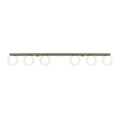 Sollux Lighting Yoli Steel/glass Olive Green 6 Lights Minimalist Ceiling Lamps - image 1