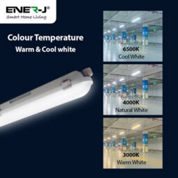 Ener-J Power And Cct Selectable Waterproof Led Batten Light 1.5 Metre 50W 120 Lumens Pack Of 6 - thumbnail 5