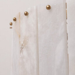Brass bee Alabaster Ring Chandelier. Solid Brass Luxury Ceiling Light. Satin Brass - thumbnail 4