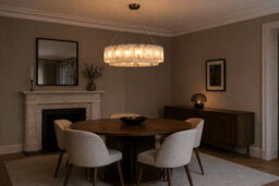 Brass bee Alabaster Ring Chandelier. Solid Brass Luxury Ceiling Light. Satin Brass - thumbnail 7
