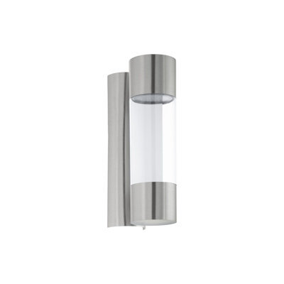 Stylish Ip44 Outdoor Wall Light In Stainless Steel And Glass - 3.7W Led For Porches - image 1