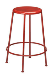 Orsina Artisan Red Metal Bar Stool - thumbnail 4