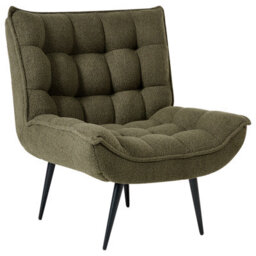 Beliani Armchair Alvesta Boucle Dark Green - thumbnail 4
