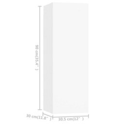 Berkfield Modern 4 Piece Tv Cabinet Set White Engineered Wood - thumbnail 7