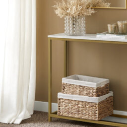 Sobuy Fsb29-G, Console Table Side Table End Table Hall Table Living Room Table, Gold,multicolour,w80Xd29.5Xh74.5 - thumbnail 4