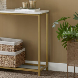 Sobuy Fsb29-G, Console Table Side Table End Table Hall Table Living Room Table, Gold,multicolour,w80Xd29.5Xh74.5 - thumbnail 5
