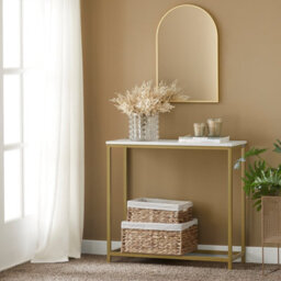 Sobuy Fsb29-G, Console Table Side Table End Table Hall Table Living Room Table, Gold,multicolour,w80Xd29.5Xh74.5 - thumbnail 9