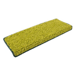 Floordirekt Barcelona Self Adhesive Edged Soft Shaggy Stair Tread Mat For Indoor Stairs Rectangular Green 23.5 X 65 Cm - thumbnail 1
