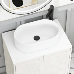 Royal Bathrooms Royal Bathroom Elmore 800mm Classic White Wall Mounted Bathroom Vanity Unit 2 Drawer Plain White Worktop With Peak Basin - thumbnail 4