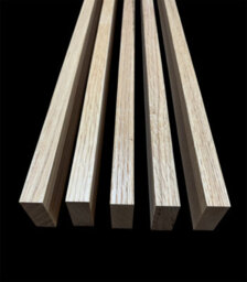 Solid Oak Decor Slats Wall Decoration Room Divider Clear Varnished 10 Pack (L) 2400mm X (W) 50mm X (T) 20mm - thumbnail 2