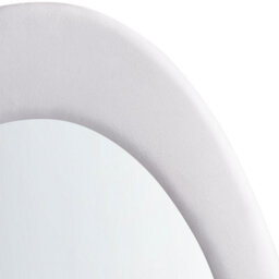 Beliani Wall Mirror Massay 53 Cm 90 Cm Velvet White - thumbnail 7