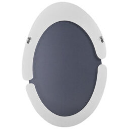 Beliani Wall Mirror Massay 53 Cm 90 Cm Velvet White - thumbnail 5