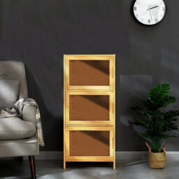 New 3-Tier Bamboo Bookcase Display Cabinet Toy Figure Model Shelf Organizer - thumbnail 3