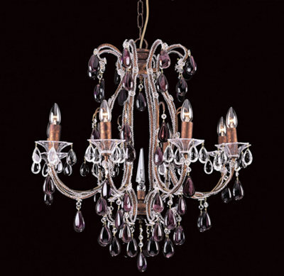 Luminosa Lighting Luminosa Versailles Bead Rustic Bronze 8 Arm Chandelier