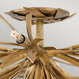 Luminosa Lighting Elstead Hinkley Fredrick Ramond Vida 9 Light Semi Flush Light Burnished Gold - thumbnail 4