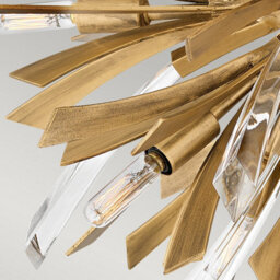 Luminosa Lighting Elstead Hinkley Fredrick Ramond Vida 9 Light Semi Flush Light Burnished Gold - thumbnail 3