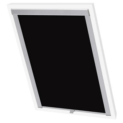 Berkfield Modern Blackout Roller Blind Black Uk08 - image 1