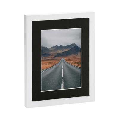 "Nicola Spring Photo Frame With 5"" X 7"" Mount - 8"" X 10"" - White/black" - image 1