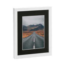 "Nicola Spring Photo Frame With 5"" X 7"" Mount - 8"" X 10"" - White/black" - thumbnail 1