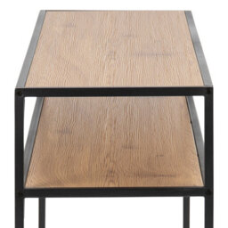 Furniture To Go Seaford Black Metal Console Table With Oak Top - thumbnail 8