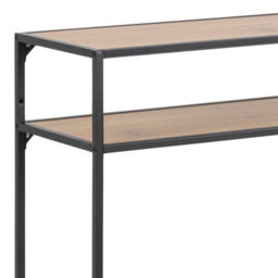 Furniture To Go Seaford Black Metal Console Table With Oak Top - thumbnail 6
