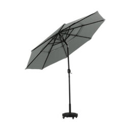 Thehotsale 3-Tier Tilting Parasol With Solar Lights With Crank Handle For Dark Grey (No Base) - thumbnail 4