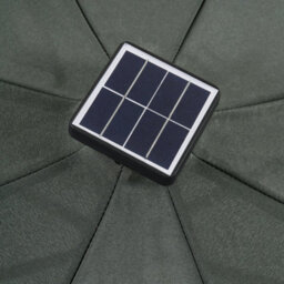 Thehotsale 3-Tier Tilting Parasol With Solar Lights With Crank Handle For Dark Grey (No Base) - thumbnail 6