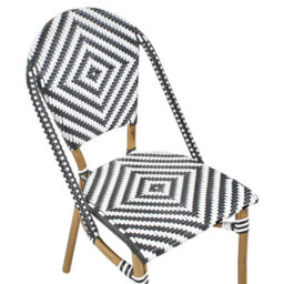 Beliani Garden Dining Set 4 Seater Rifreddo Pe Rattan Black/ White - thumbnail 9