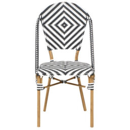 Beliani Garden Dining Set 4 Seater Rifreddo Pe Rattan Black/ White - thumbnail 7