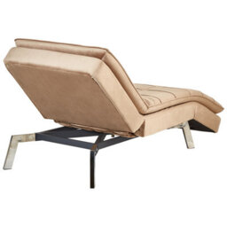 Beliani Chaise Longue Loiret Velvet Light Brown - thumbnail 7