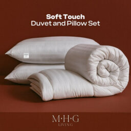 MHG Living Hypoallergenic 16.5 Tog Winter Duvet & Pillow Set - Extra Warm Striped Microfibre Bedding - Single - thumbnail 5