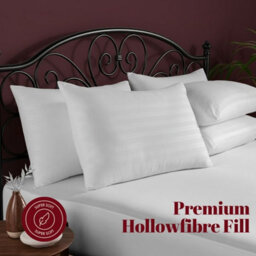 MHG Living Hypoallergenic 16.5 Tog Winter Duvet & Pillow Set - Extra Warm Striped Microfibre Bedding - Single - thumbnail 4