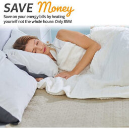 Glamhaus Heated Electric Throw Blanket - Luxurious & Soft Design - 9 Temperature Settings & 9-Hour Timer White - thumbnail 5