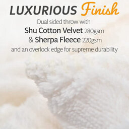 Glamhaus Heated Electric Throw Blanket - Luxurious & Soft Design - 9 Temperature Settings & 9-Hour Timer White - thumbnail 6