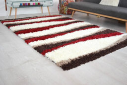 "Bravich Red Waves Shaggy Rug - California - 60X230Cm (2'x7'8"")" - thumbnail 2