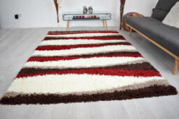 "Bravich Red Waves Shaggy Rug - California - 60X230Cm (2'x7'8"")" - thumbnail 5