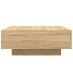Berkfield Coffee Table With Led Lights Sonoma Oak 80X80X31 Cm - thumbnail 7