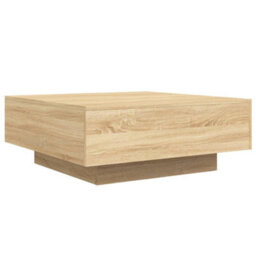 Berkfield Coffee Table With Led Lights Sonoma Oak 80X80X31 Cm - thumbnail 3