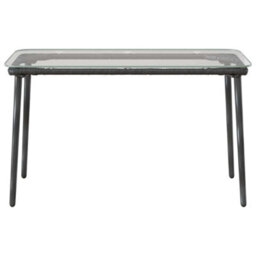 Berkfield Garden Table Black 80 X 40 X 45 Cm Poly Rattan - thumbnail 4
