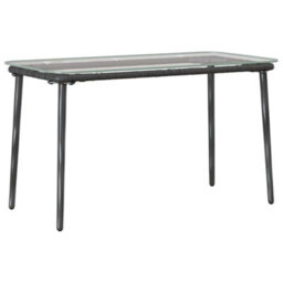 Berkfield Garden Table Black 80 X 40 X 45 Cm Poly Rattan - thumbnail 6